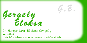 gergely bloksa business card